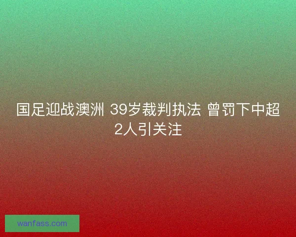 国足迎战澳洲 39岁裁判执法 曾罚下中超2人引关注