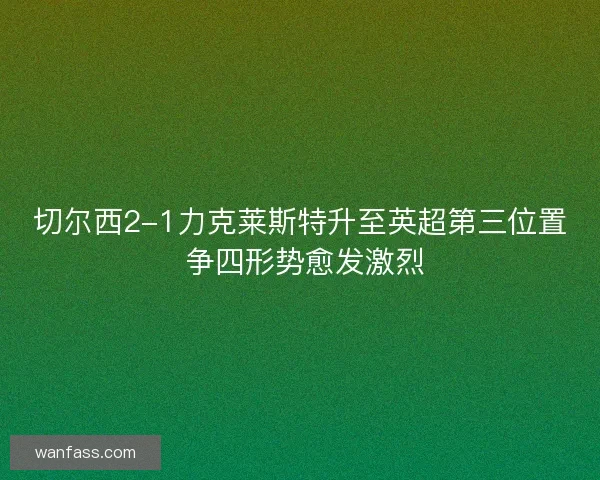 切尔西2-1力克莱斯特升至英超第三位置 争四形势愈发激烈